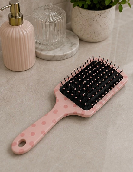 Pink Polka Dot Hairbrush