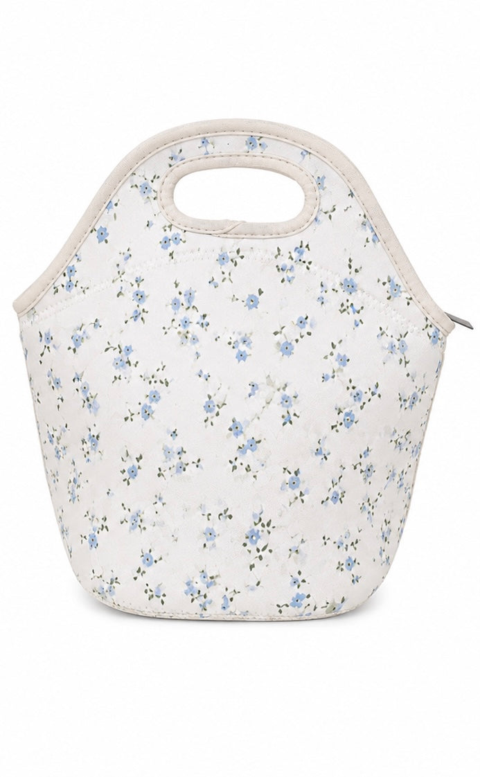 Blue Floral Lunch Tote