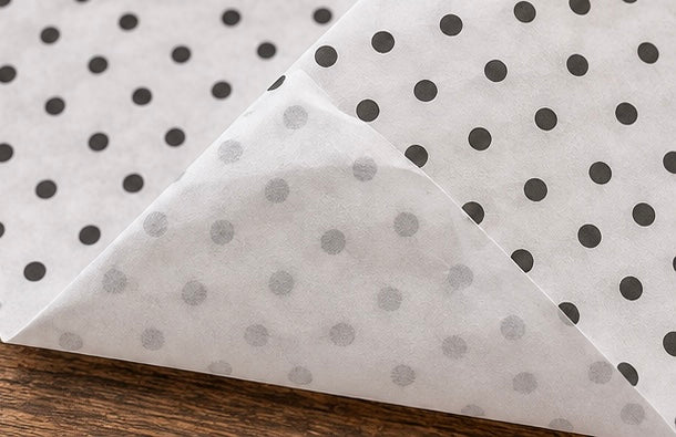 White Polka Dot Tissue Paper