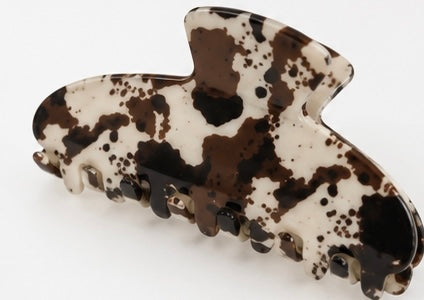 Brown Cowhide Claw Clip