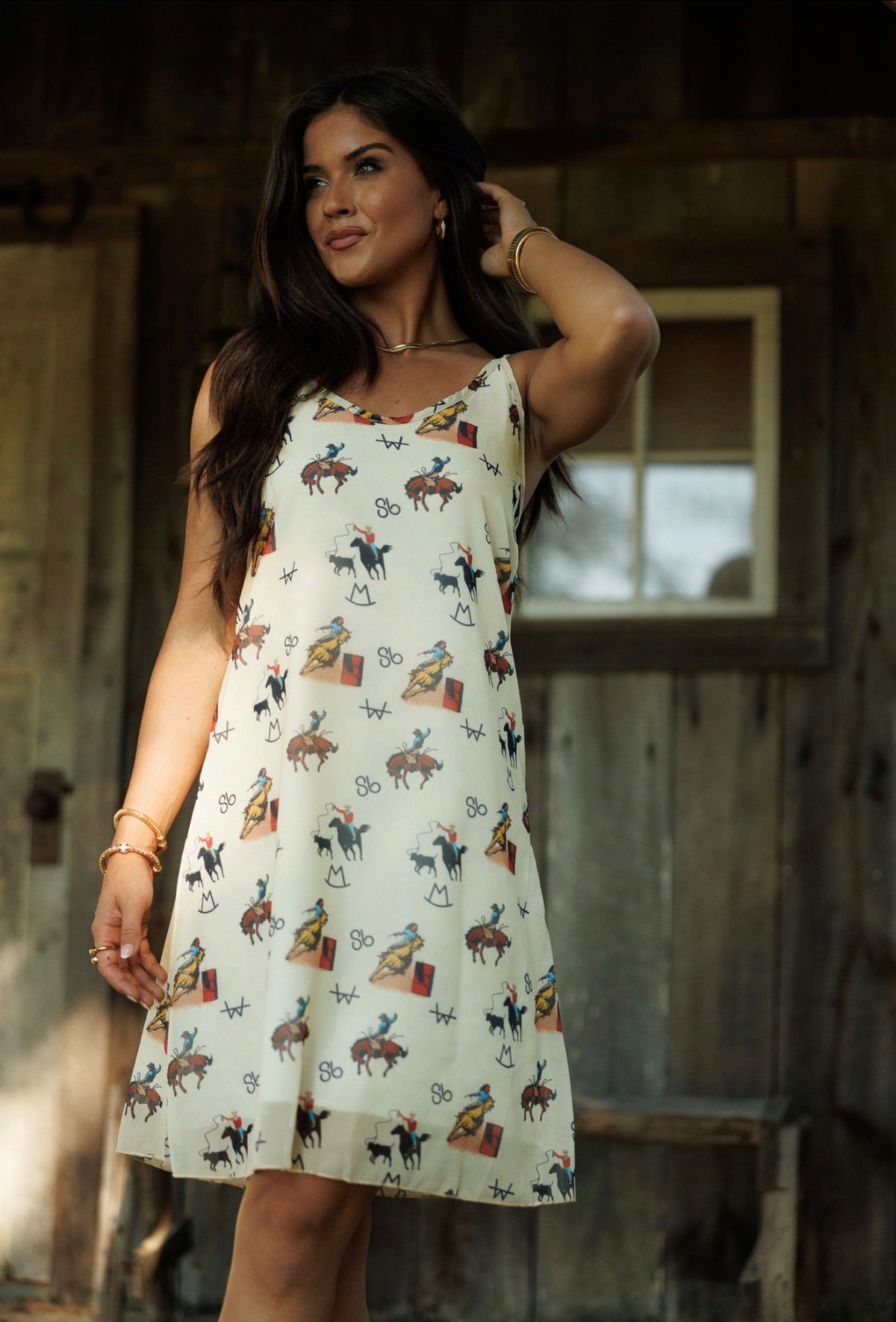 Vintage Cowboy Tank Dress