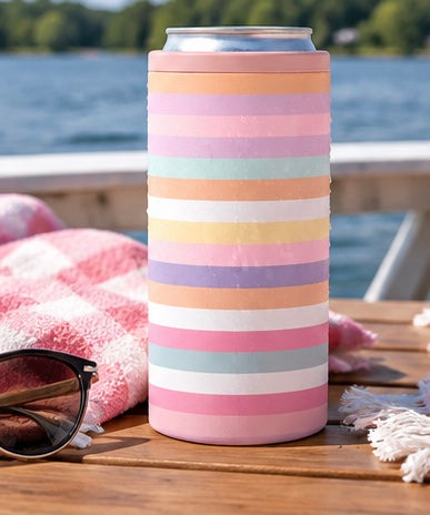 Hard Cooling Can in Rainbow Stripe