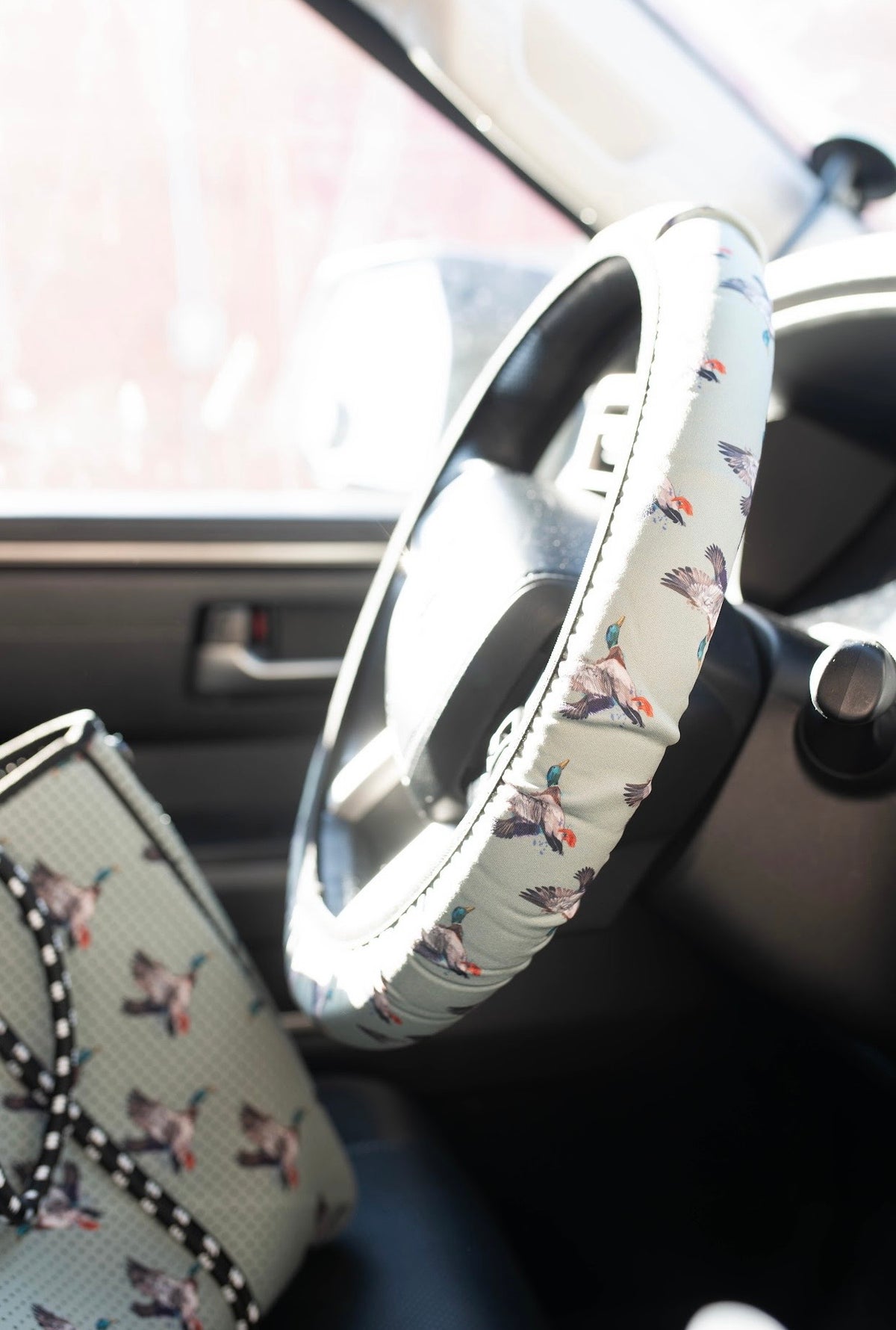 Green Duck Steering Wheel Cover