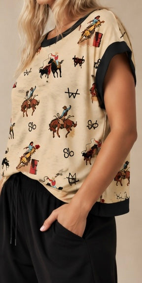 Vintage Cowboy Cross-Back Shirt