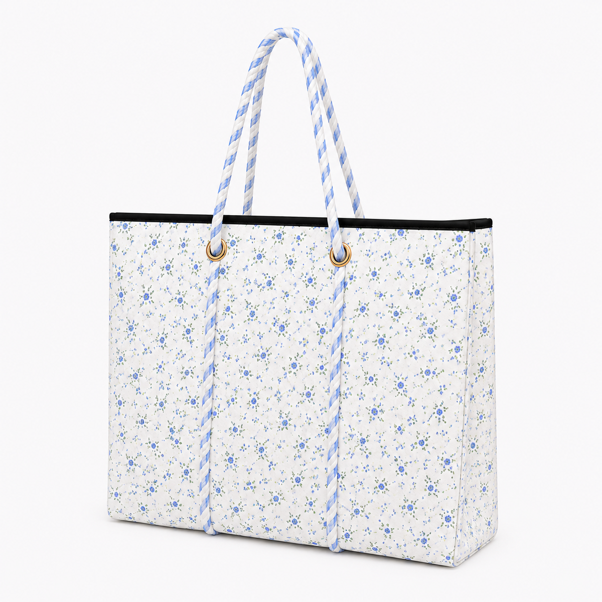 Large Tote in Blue Floral