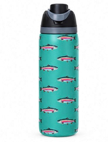 Teal Rainbow Trout Stainless Steel Water Bottle