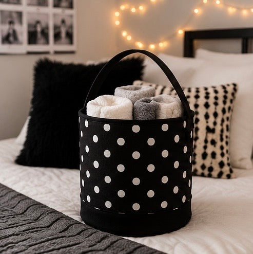 Polka Dot Round Storage Bin