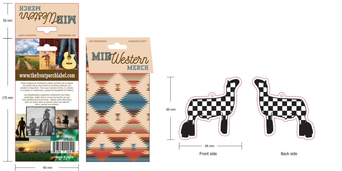 Checkerboard Show Sheep Air Freshener