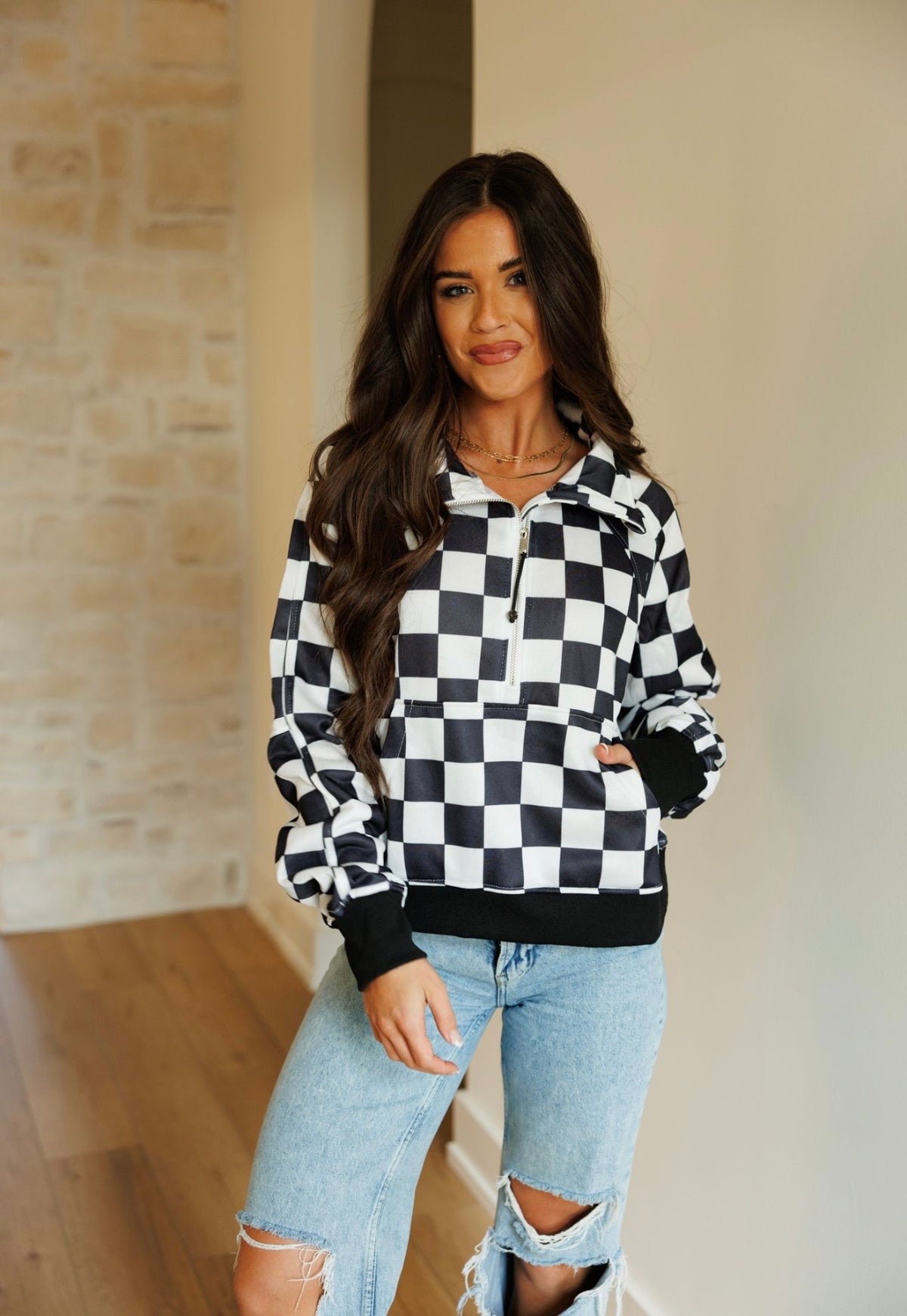 Checkerboard Pullover