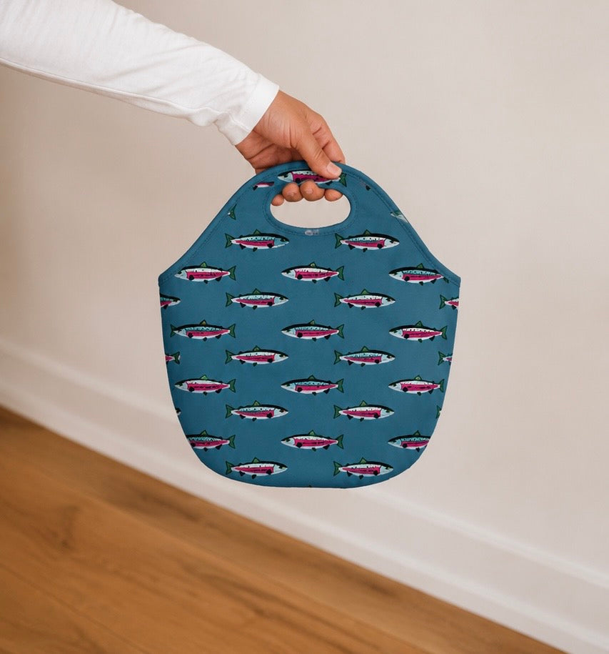 Blue Rainbow Trout Lunch Tote