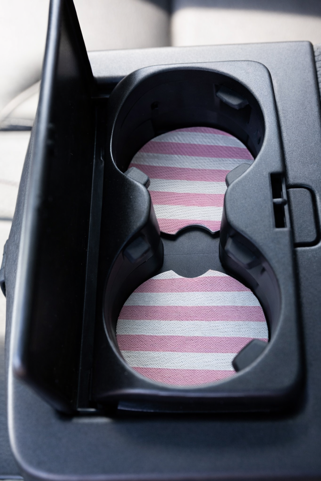 Pink Striped Car Coaster 2-Pack
