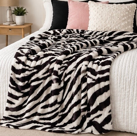 Zebra Striped Throw Blanket