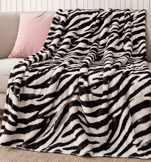 Zebra Striped Throw Blanket