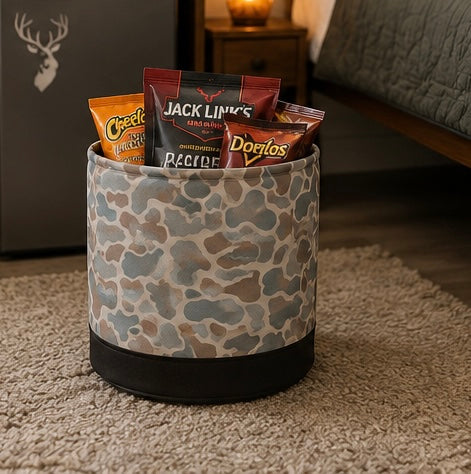 Camo Round Storage Bin