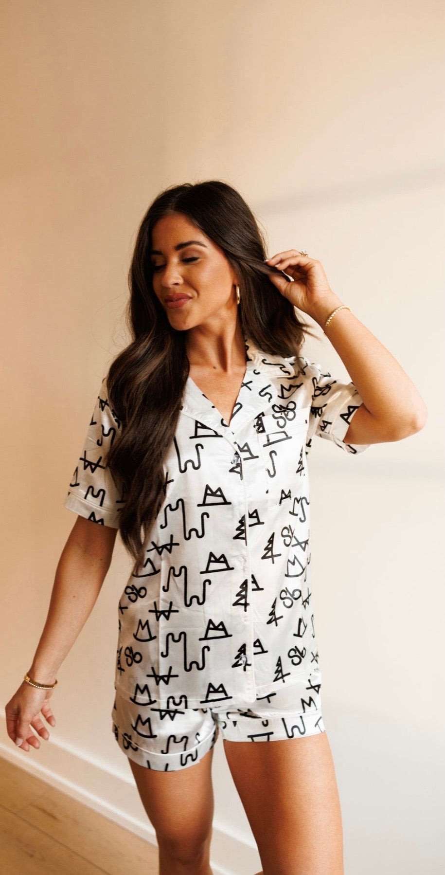 White Brand Pajama Set