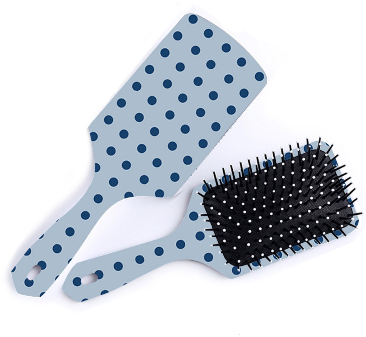 Blue Polka Dot Hairbrush