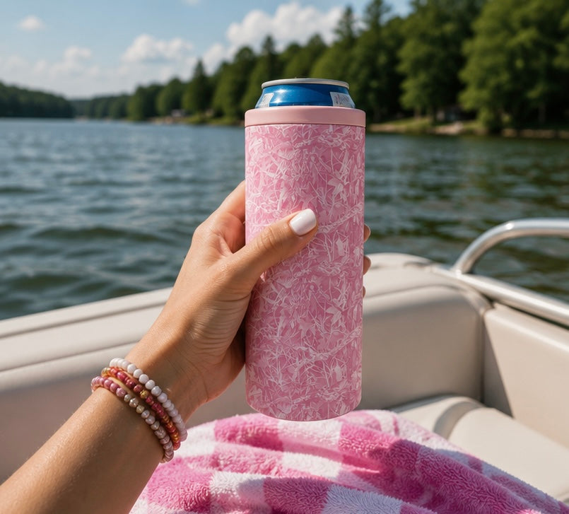 Hard Cooling Can in Pink Camo