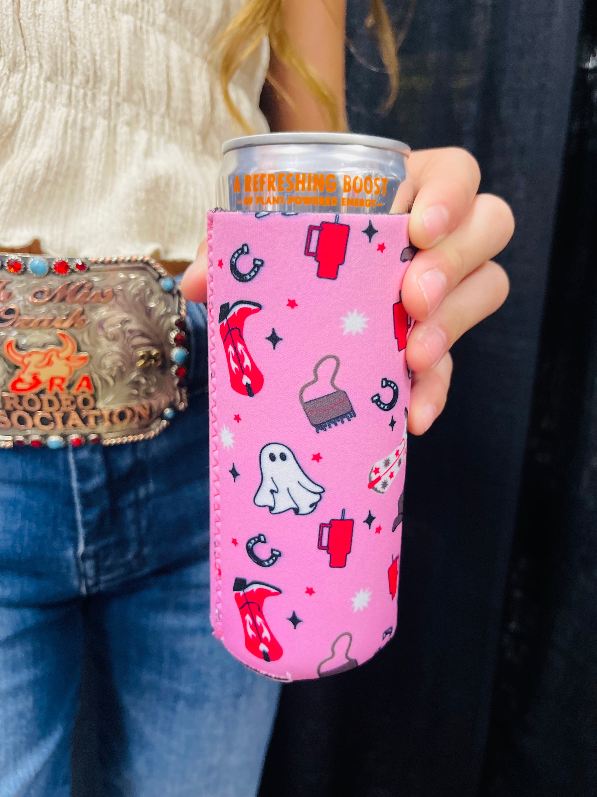 Pink Ghost Coozie 2-Pack