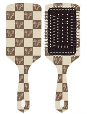 Bow Vintage Cowboy Check Hairbrush