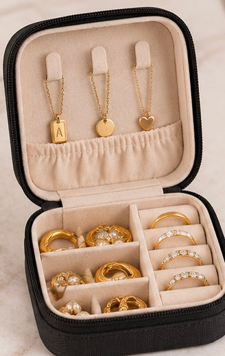 Zebra Striped Square Jewelry Case