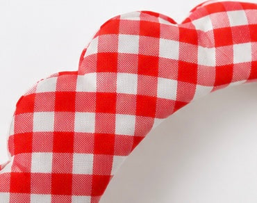 Red Gingham “Get Ready With Me” Skincare Headband