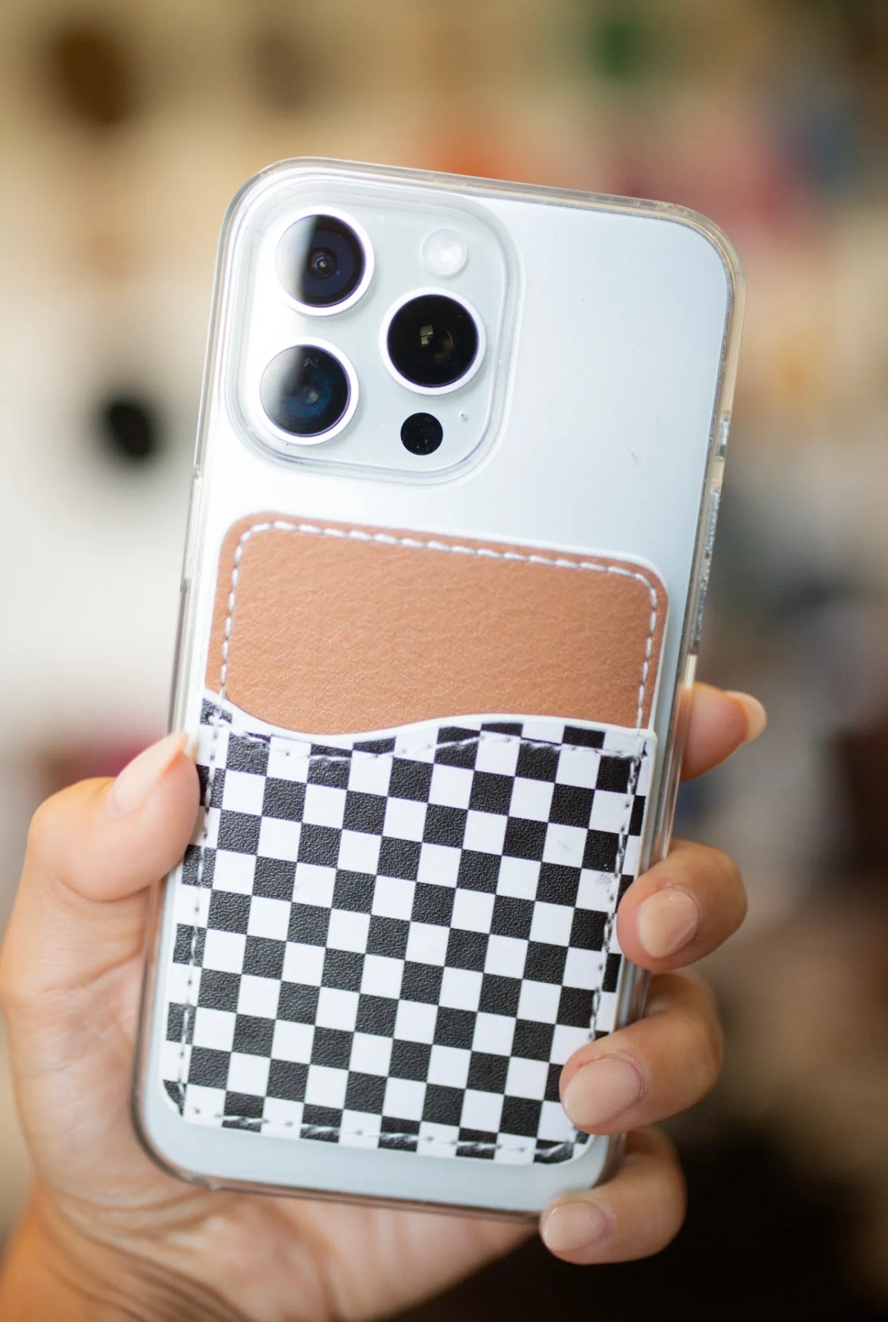 Checkerboard Phone Pocket