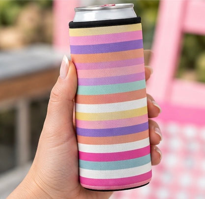 Rainbow Striped Tall Coozie 2-Pack