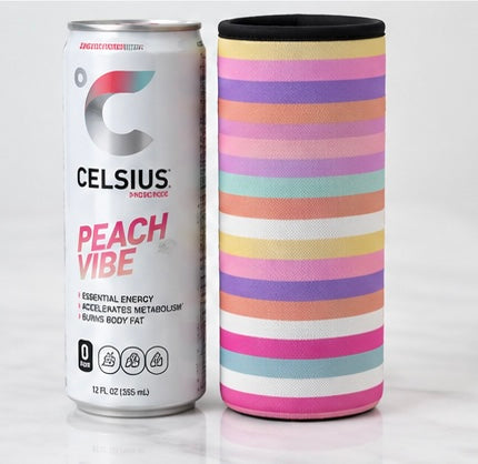Rainbow Striped Tall Coozie 2-Pack