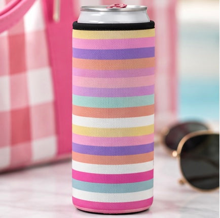 Rainbow Striped Tall Coozie 2-Pack