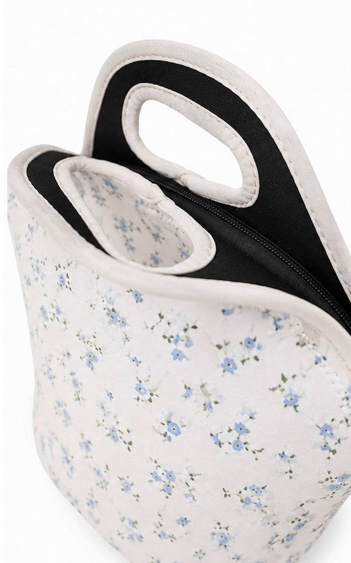 Blue Floral Lunch Tote