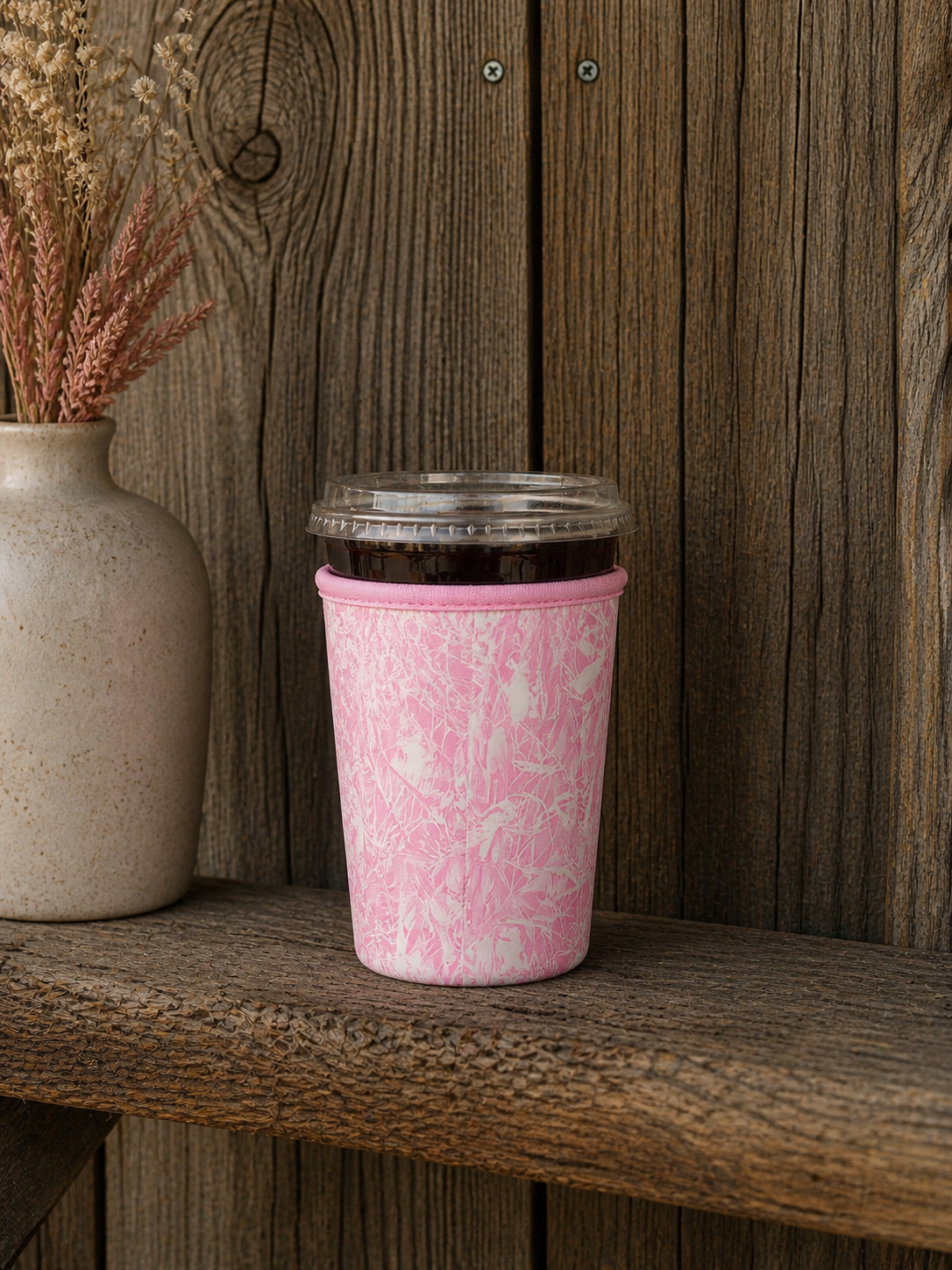 Pink Camo Drink Sleeve Cozy
