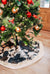 Brown Cowhide Christmas Tree Skirt