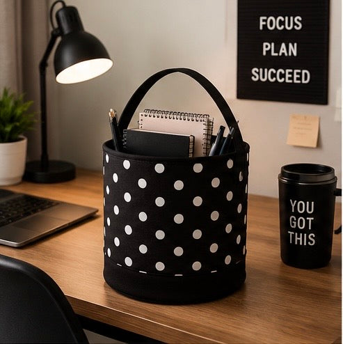 Polka Dot Round Storage Bin