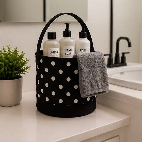 Polka Dot Round Storage Bin