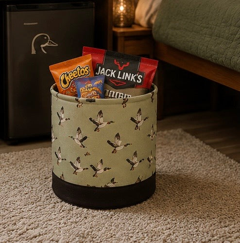 Green Duck Round Storage Bin
