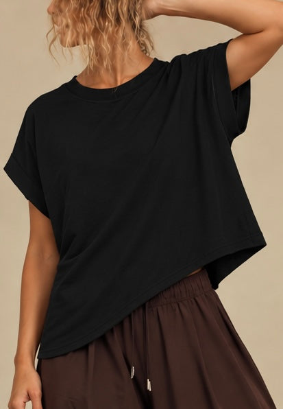 Black Cross-Back Shirt