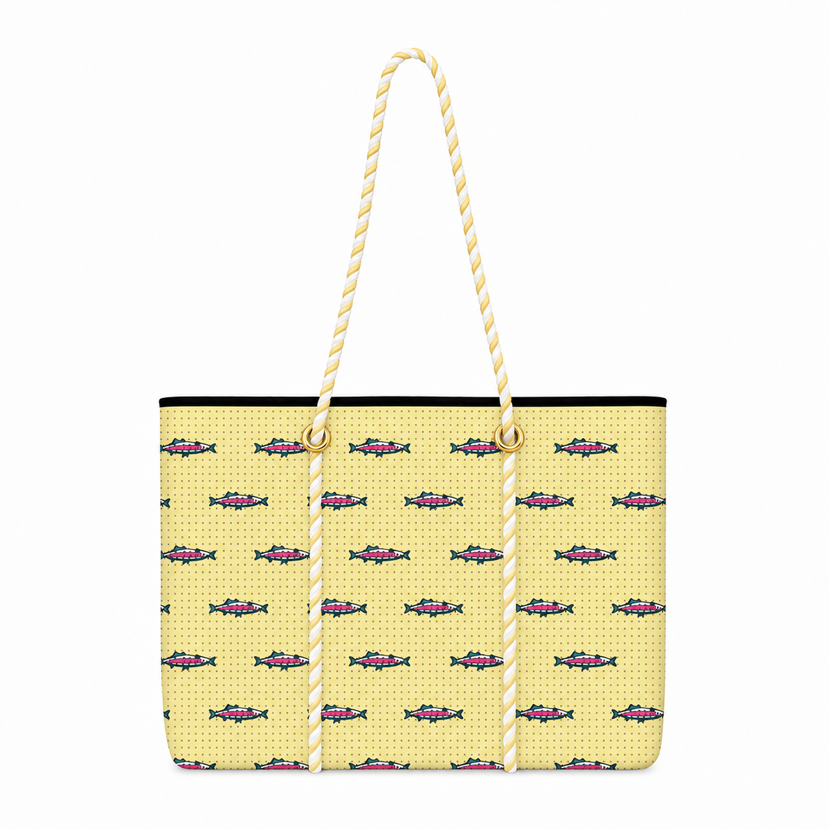 Large Tote in Yellow Rainbow Trout