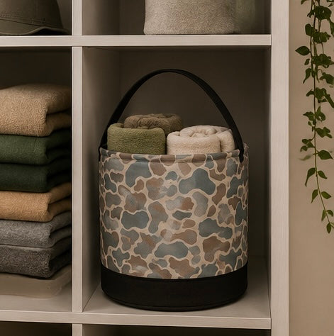 Camo Round Storage Bin