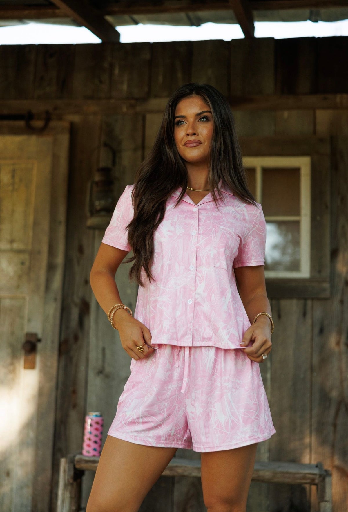 Pink Camo Pajama Set