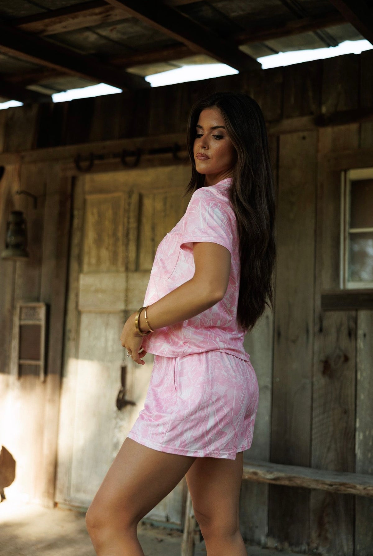 Pink Camo Pajama Set