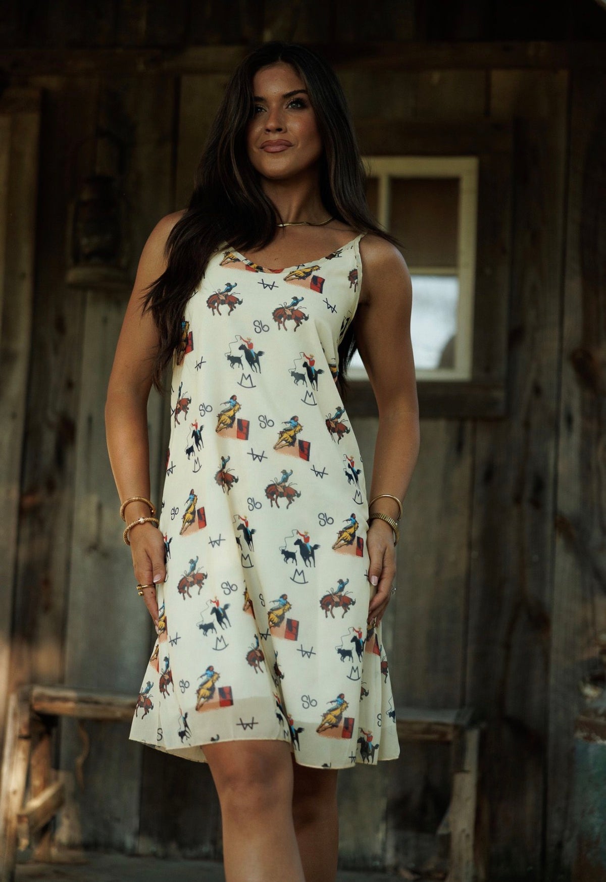 Vintage Cowboy Tank Dress