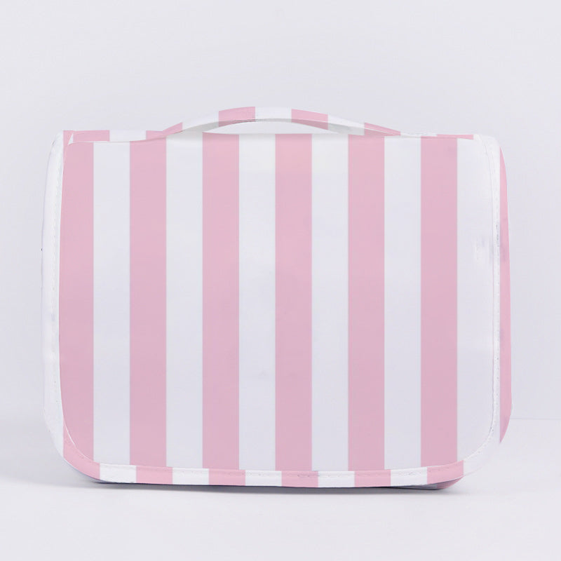 Pink Striped Shower Tote