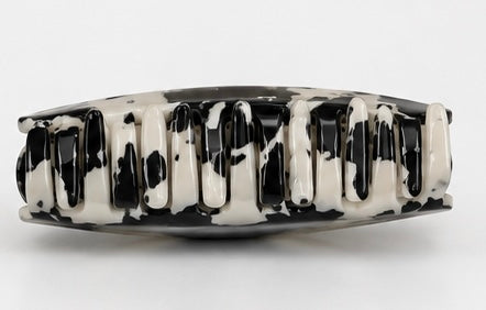 Black Cowhide Claw Clip