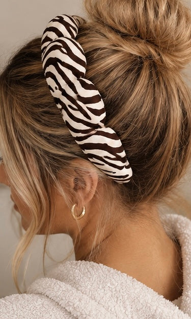 Zebra Stripe “Get Ready With Me” Skincare Headband
