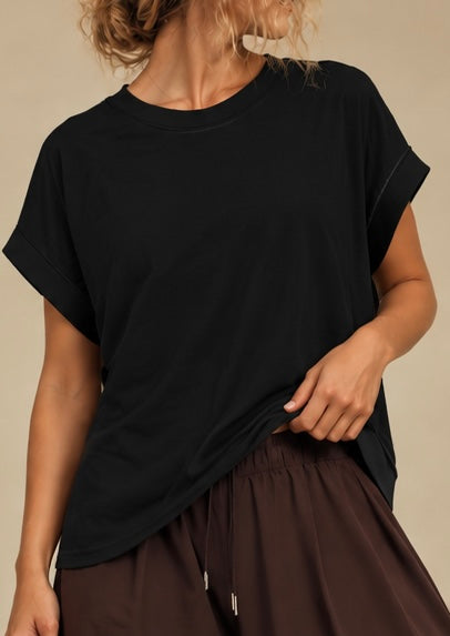 Black Cross-Back Shirt