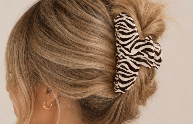 Zebra Stripe Claw Clip