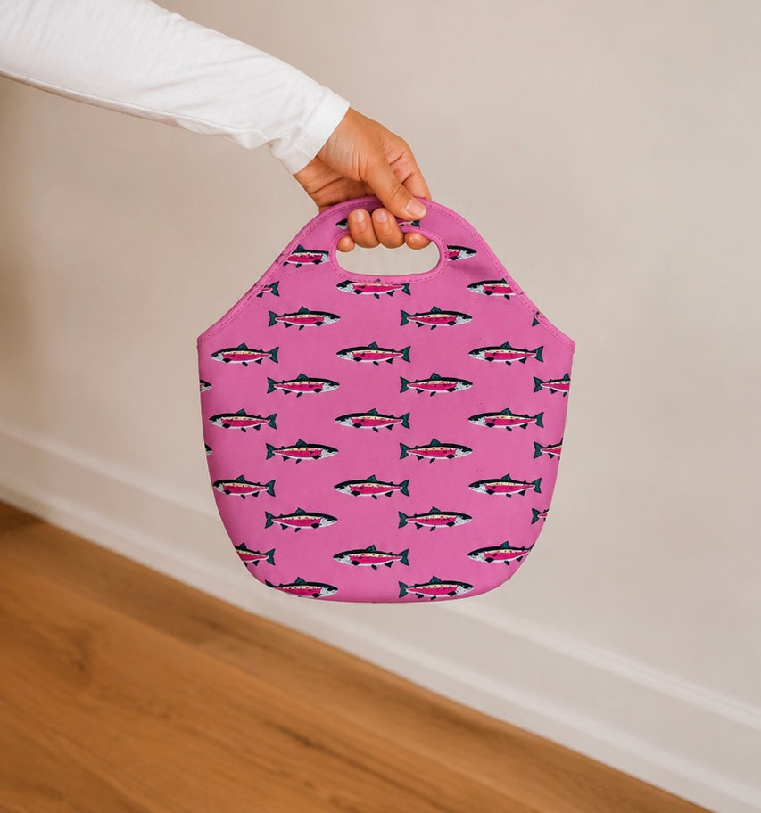Pink Rainbow Trout Lunch Tote