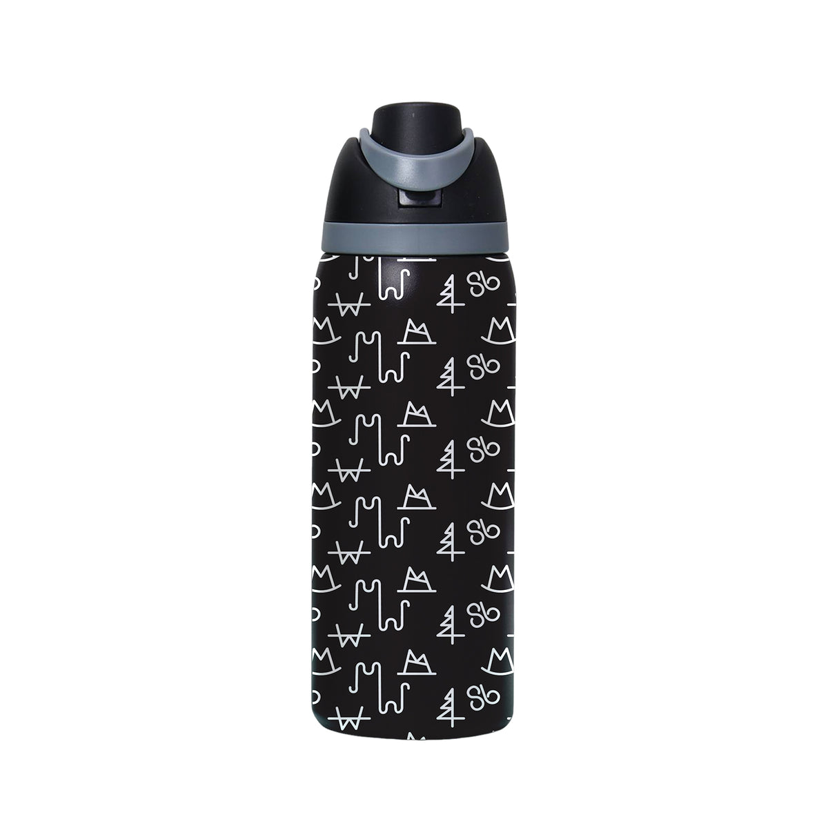 Black Brand Stainless Steel Water Bottle