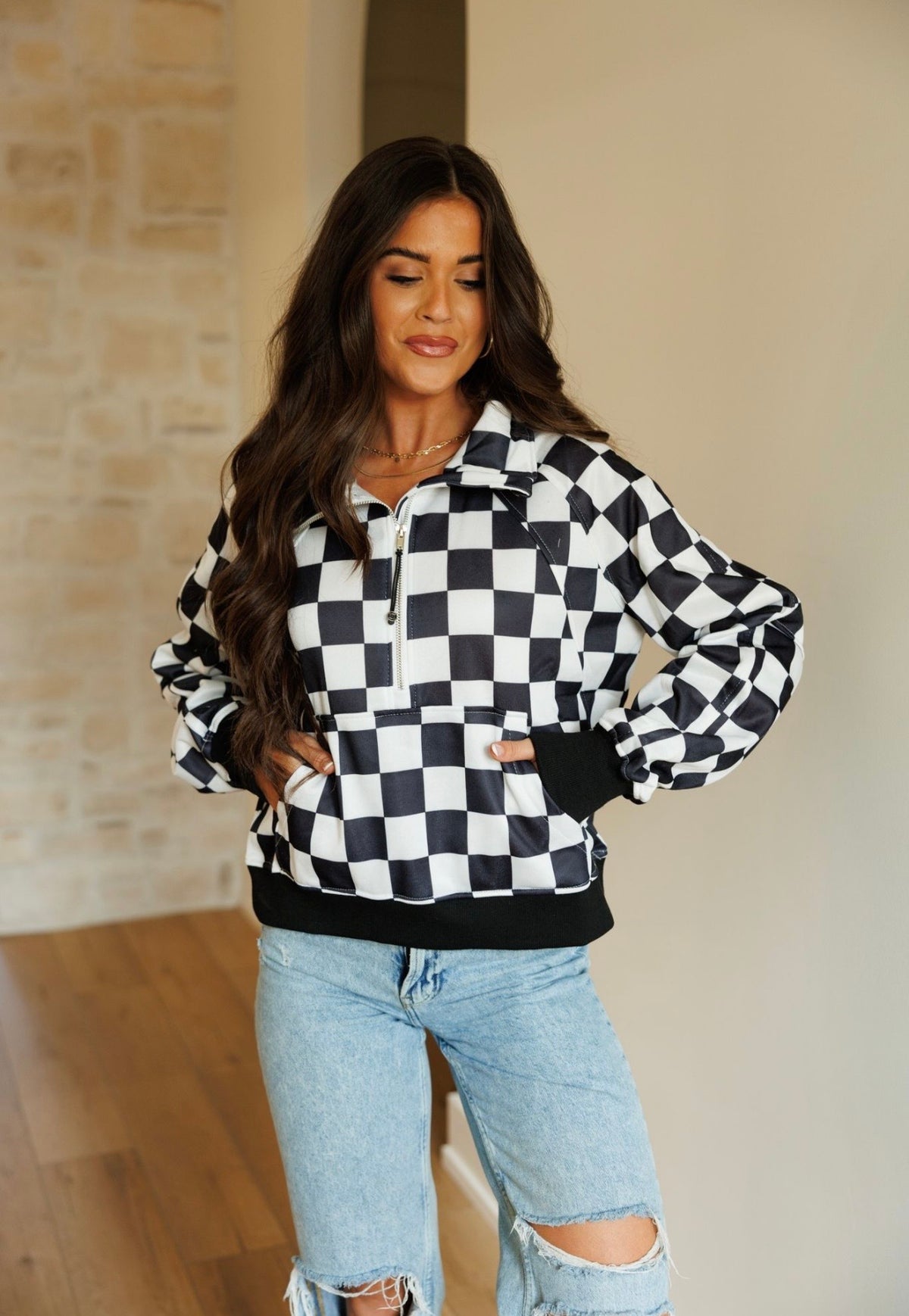 Checkerboard Pullover