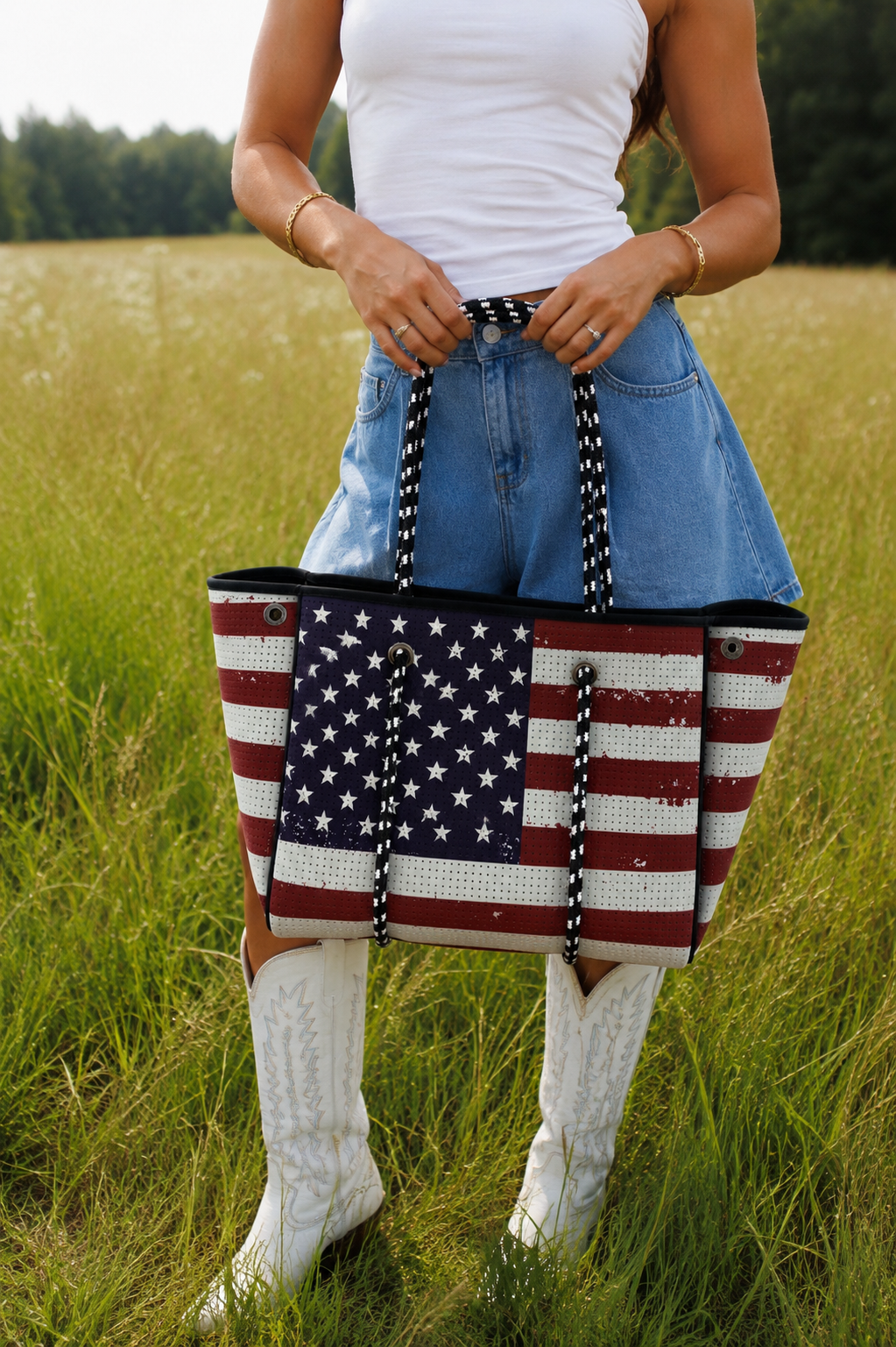 Large Tote in American Flag